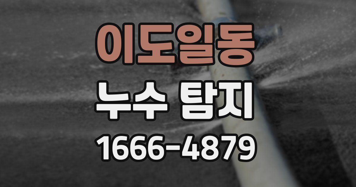 이도일동 누수 탐지