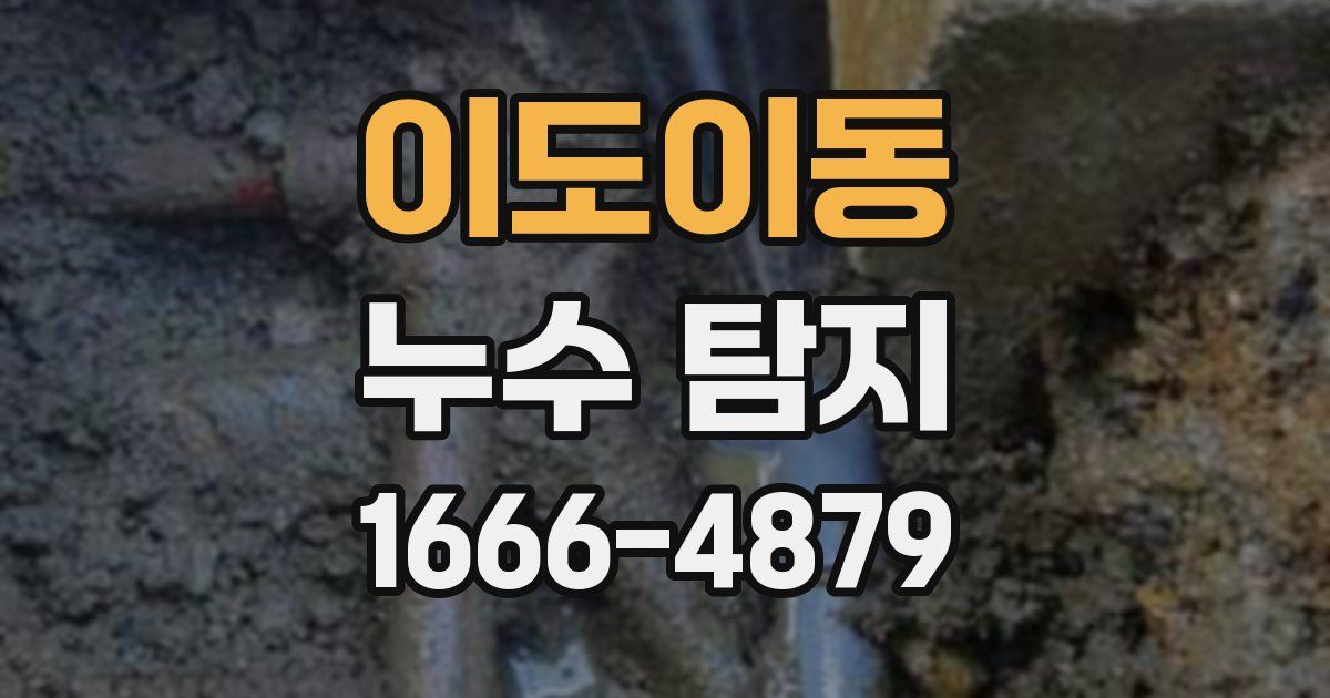 이도이동 누수 탐지