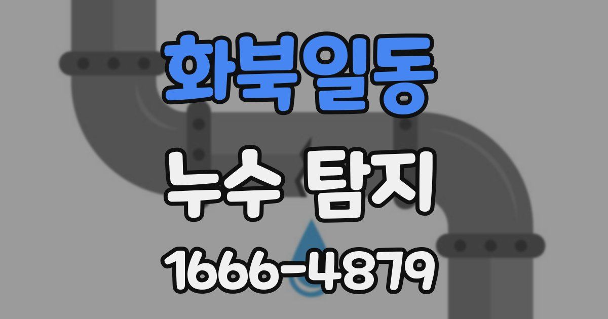 화북일동 누수 탐지