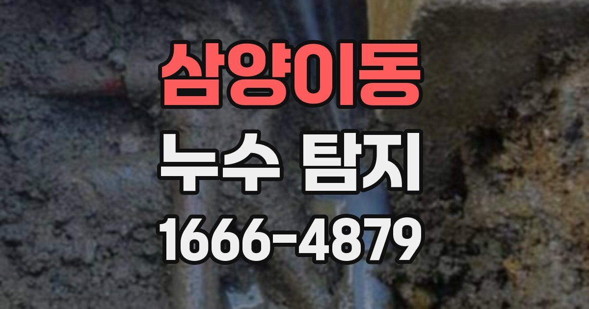 삼양이동 누수 탐지