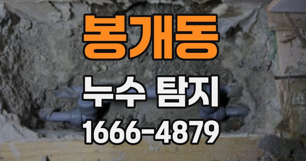봉개동 누수 탐지