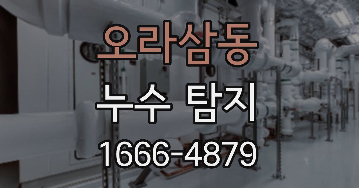오라삼동 누수 탐지