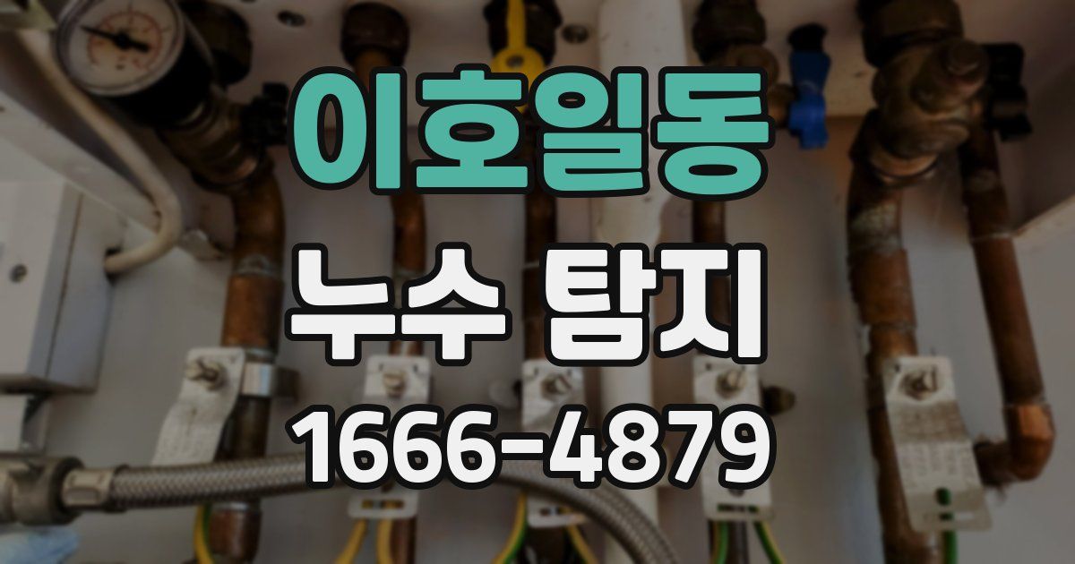 이호일동 누수 탐지