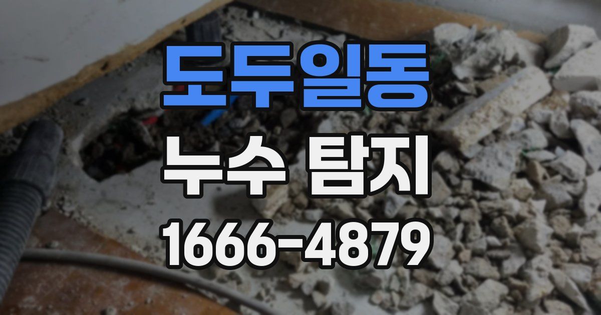 도두일동 누수 탐지