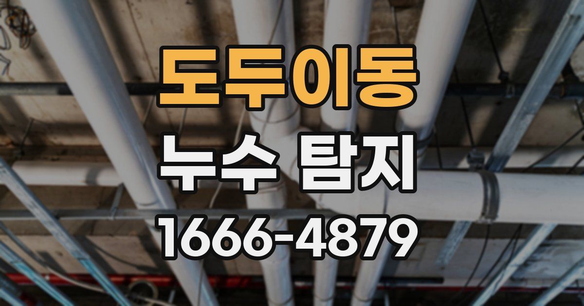 도두이동 누수 탐지