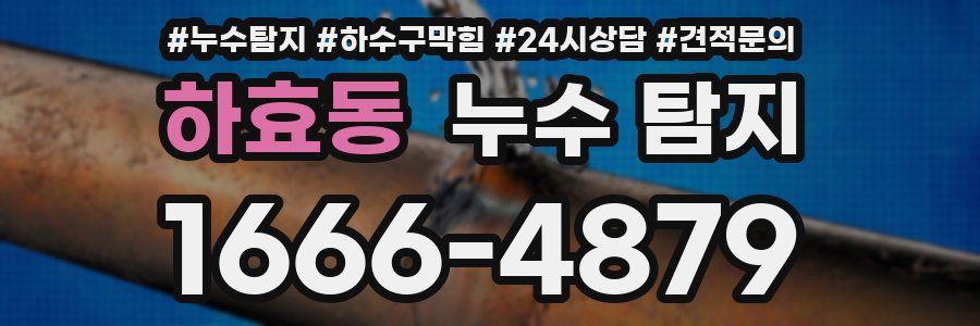하효동 누수 탐지