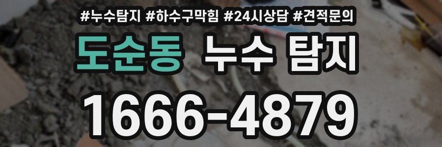 도순동 누수 탐지