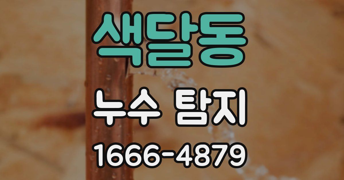 색달동 누수 탐지