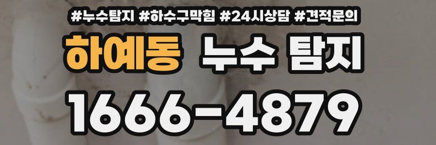 하예동 누수 탐지