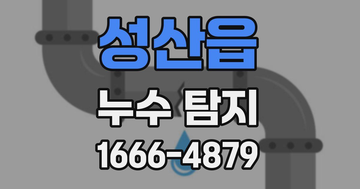 성산읍 누수 탐지