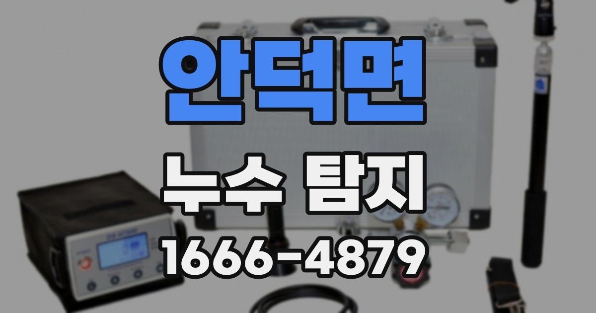 안덕면 누수 탐지