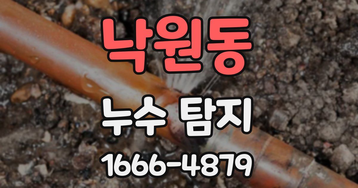 낙원동 누수 탐지