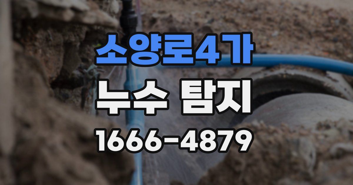 소양로4가 누수 탐지