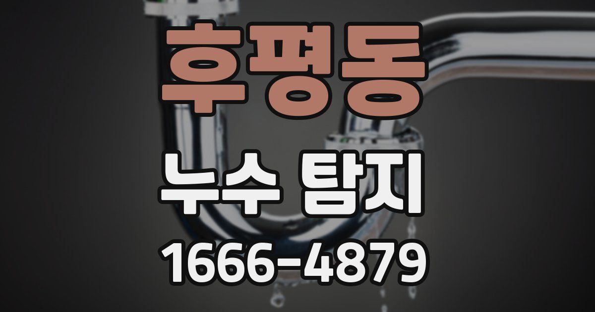 후평동 누수 탐지