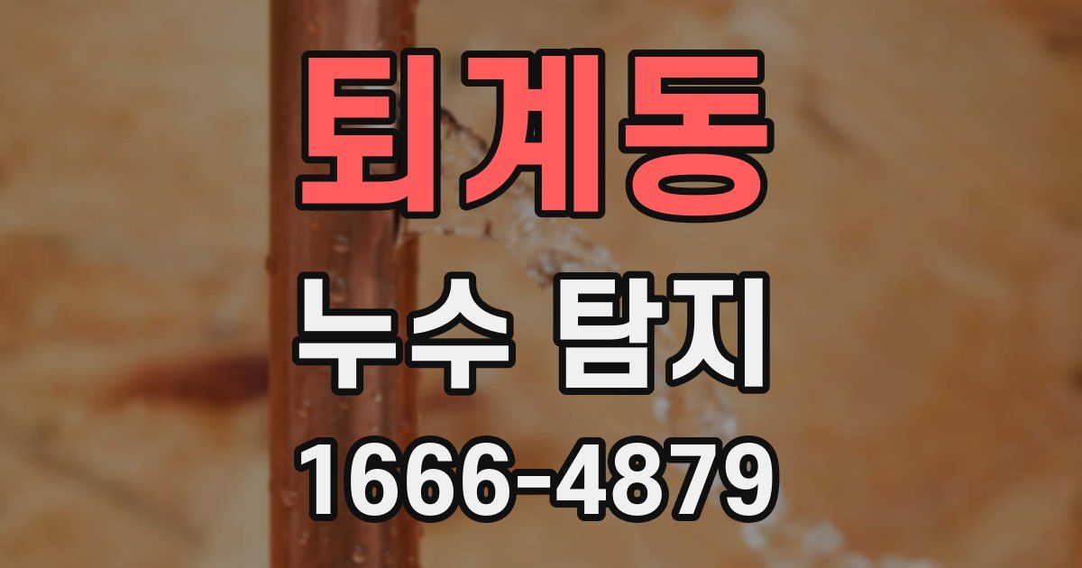 퇴계동 누수 탐지