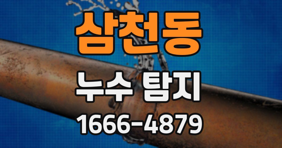 삼천동 누수 탐지