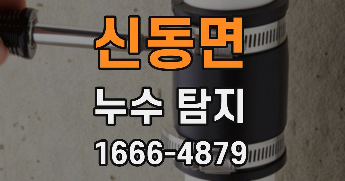 신동면 누수 탐지