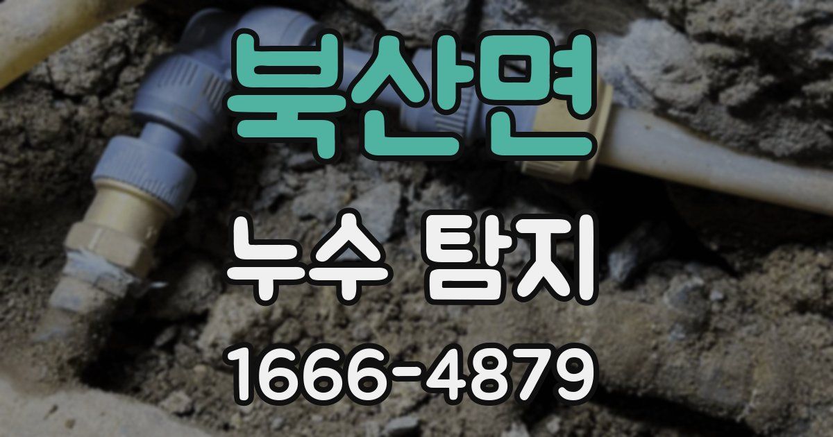 북산면 누수 탐지