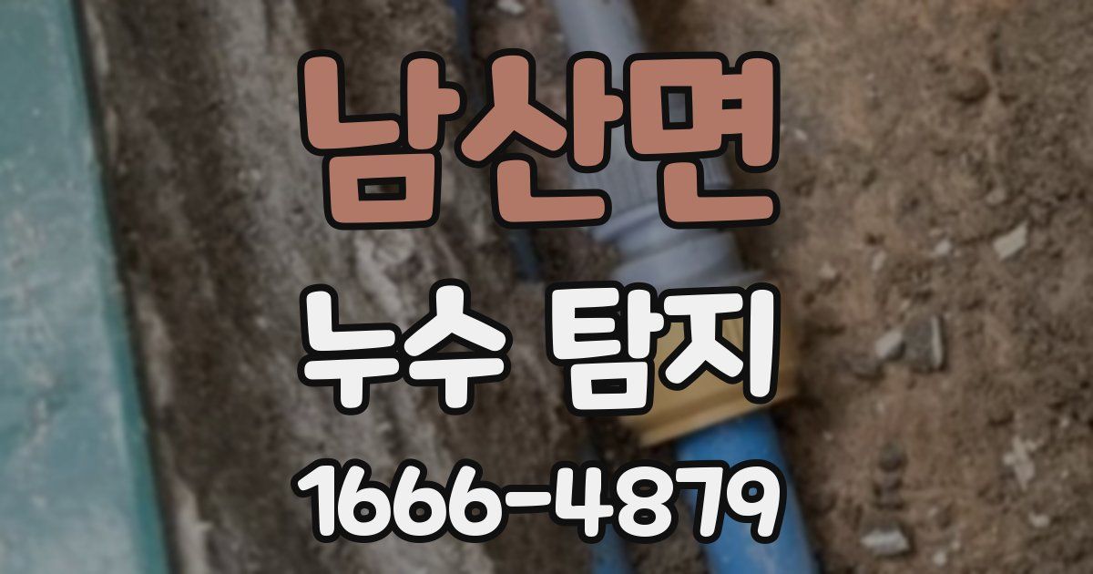남산면 누수 탐지