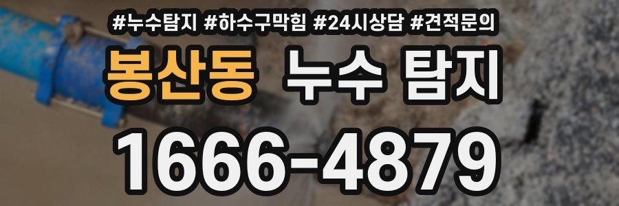 봉산동 누수 탐지