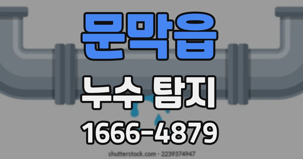 문막읍 누수 탐지