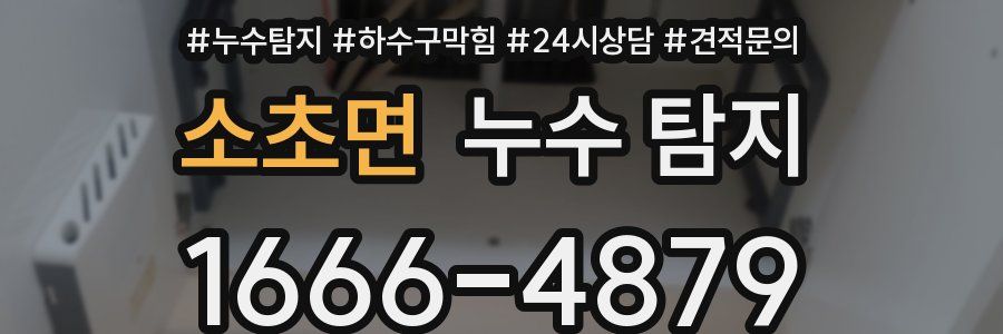 소초면 누수 탐지