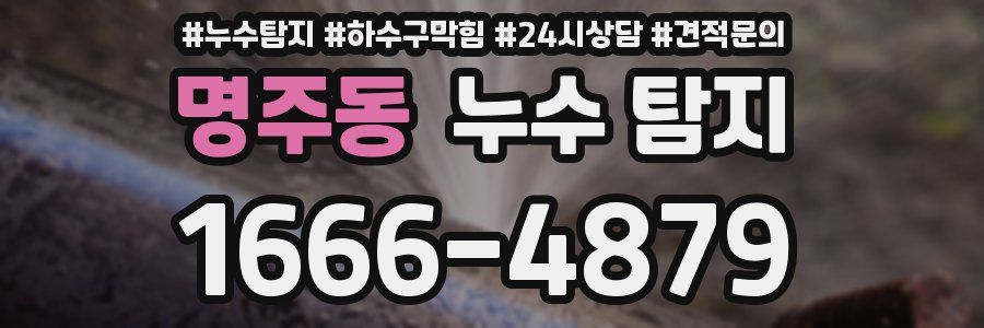 명주동 누수 탐지
