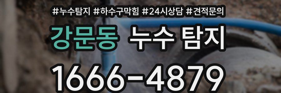 강문동 누수 탐지