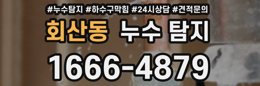 회산동 누수 탐지