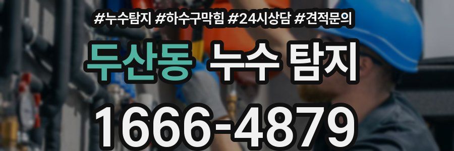 두산동 누수 탐지