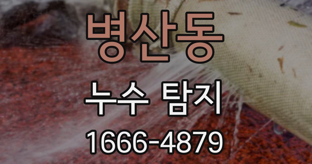 병산동 누수 탐지