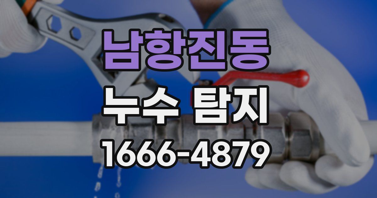 남항진동 누수 탐지