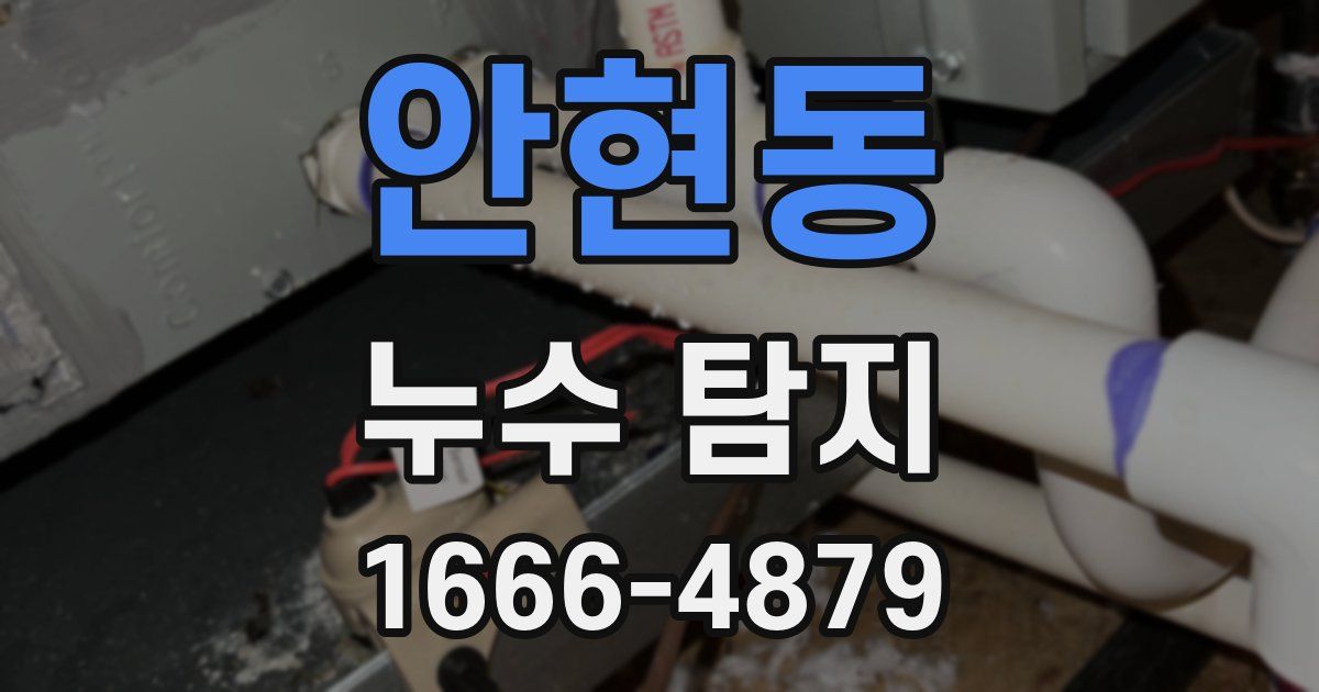 안현동 누수 탐지