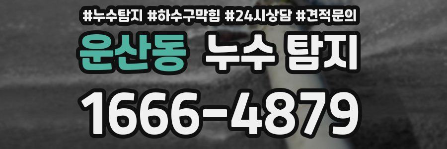 운산동 누수 탐지