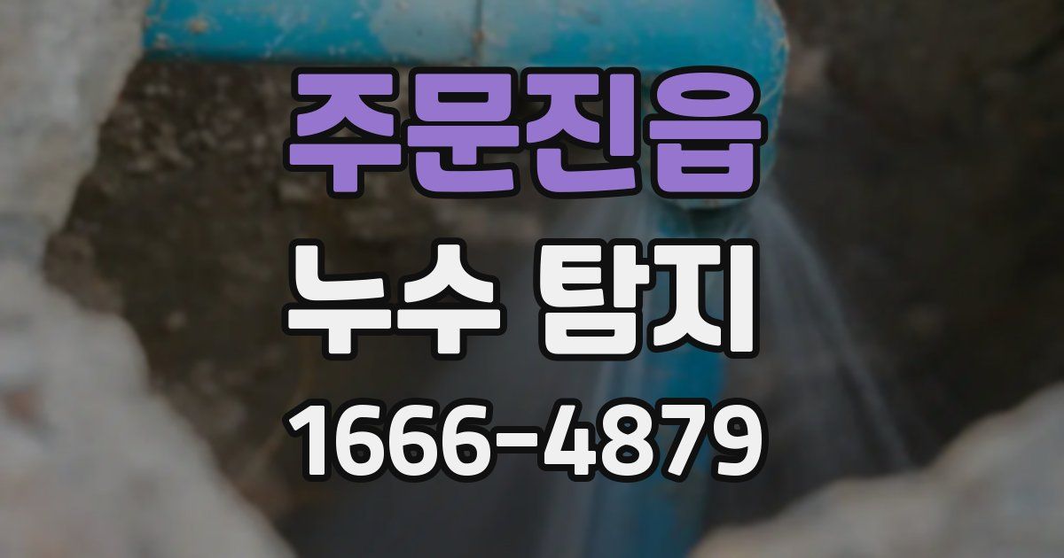 주문진읍 누수 탐지