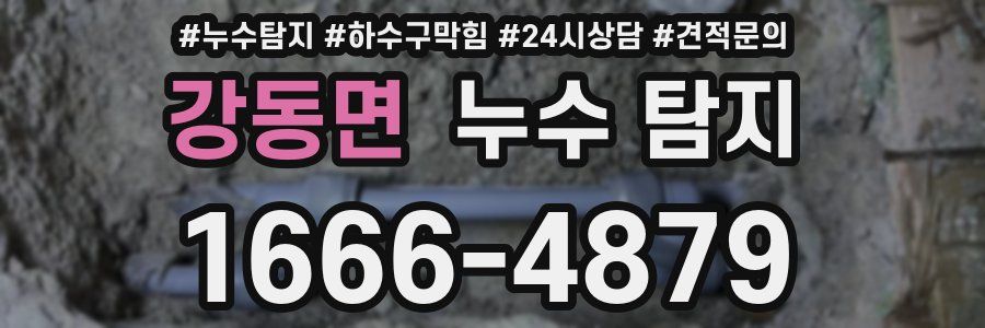 강동면 누수 탐지