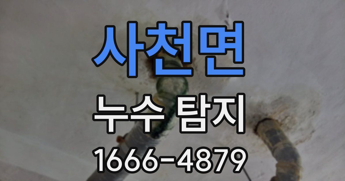 사천면 누수 탐지