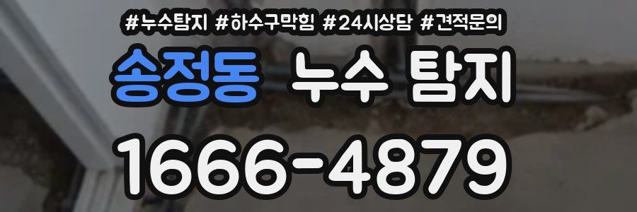송정동 누수 탐지