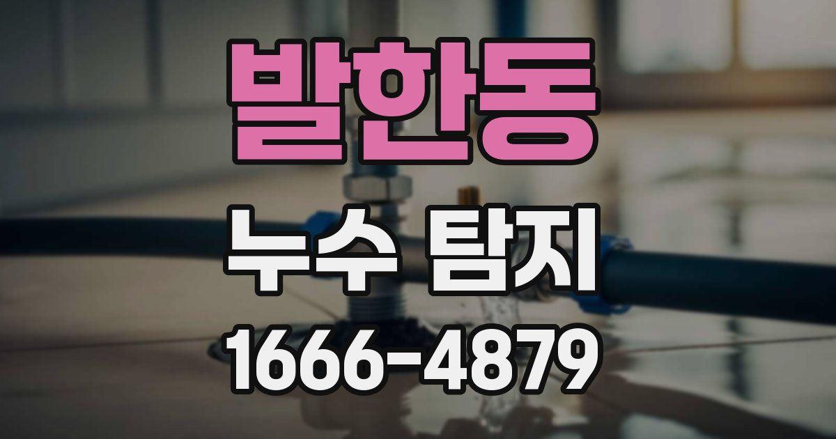 발한동 누수 탐지