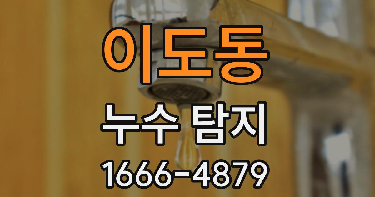 이도동 누수 탐지