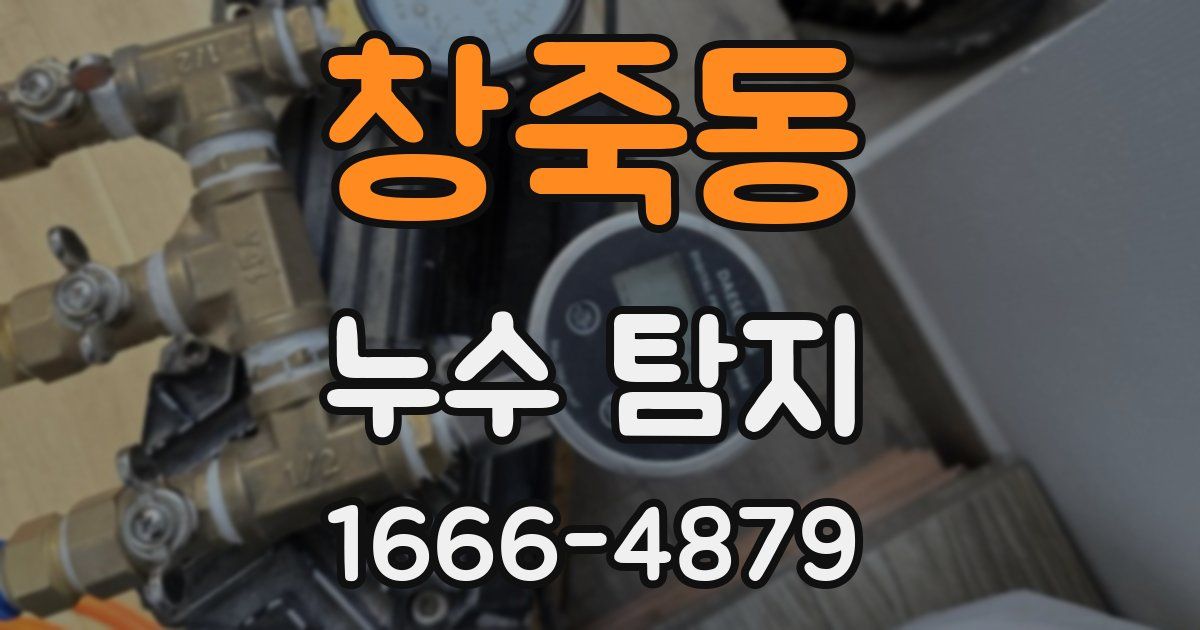 창죽동 누수 탐지