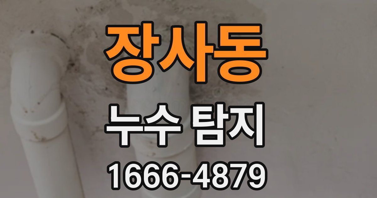 장사동 누수 탐지