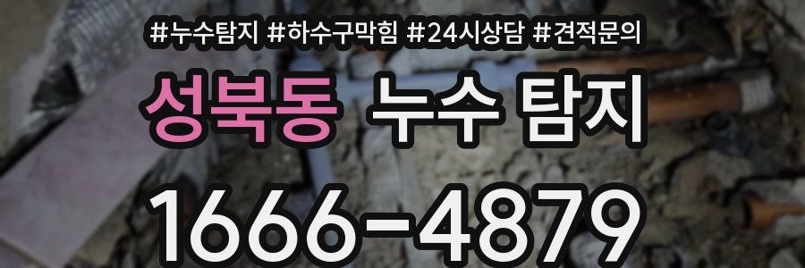 성북동 누수 탐지