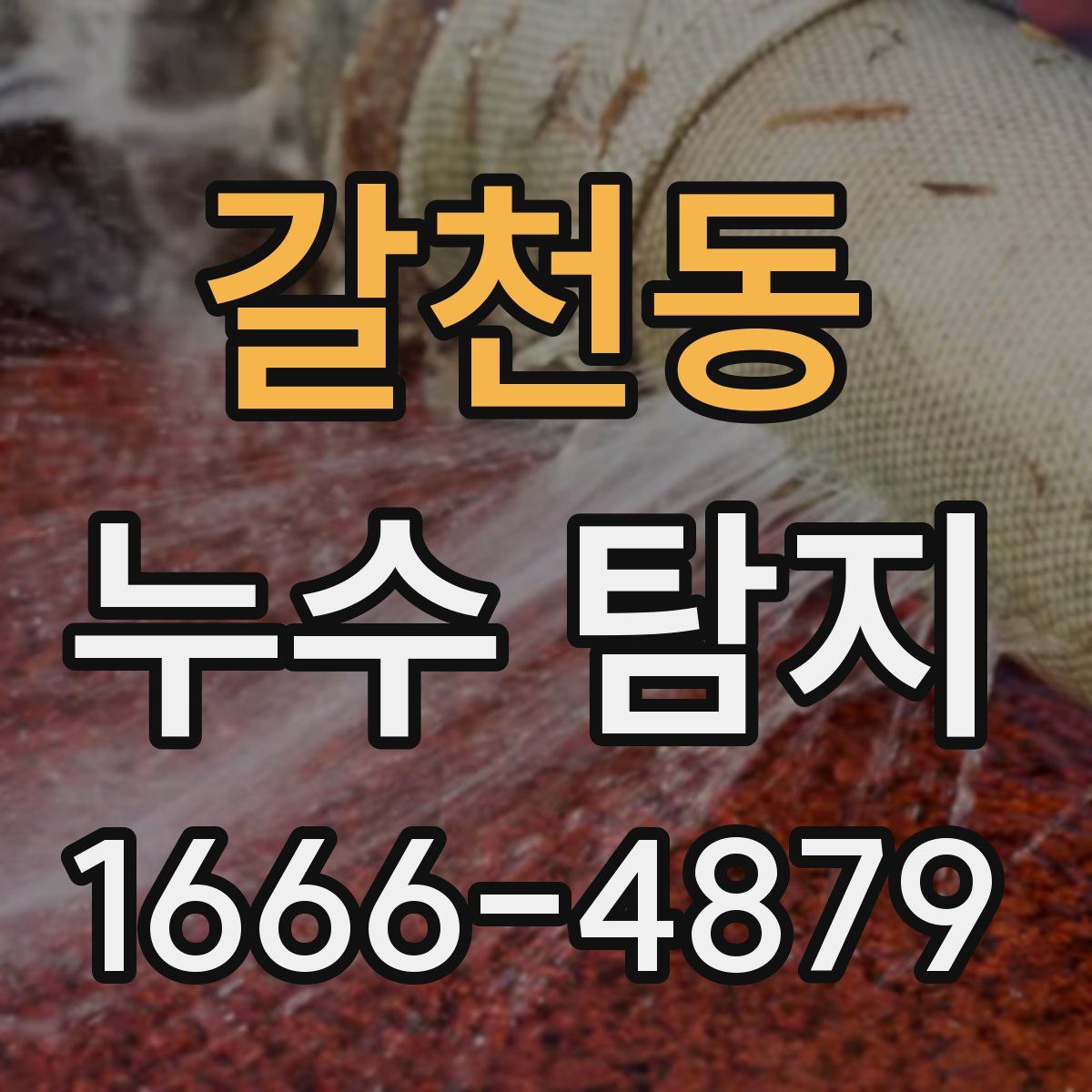 갈천동 누수 탐지