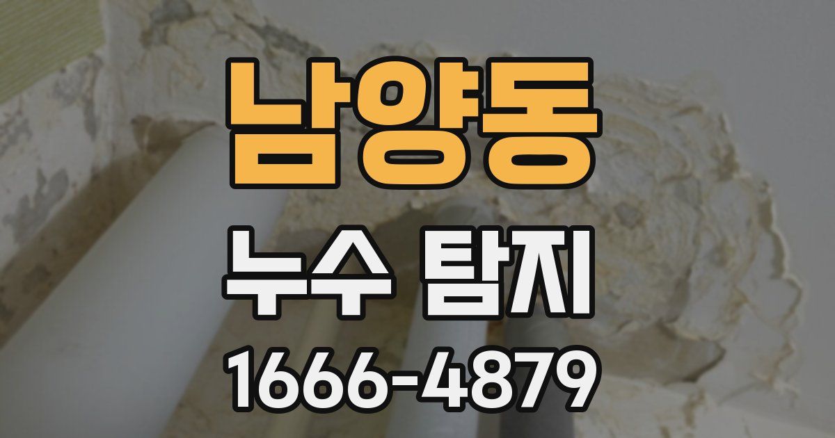 남양동 누수 탐지