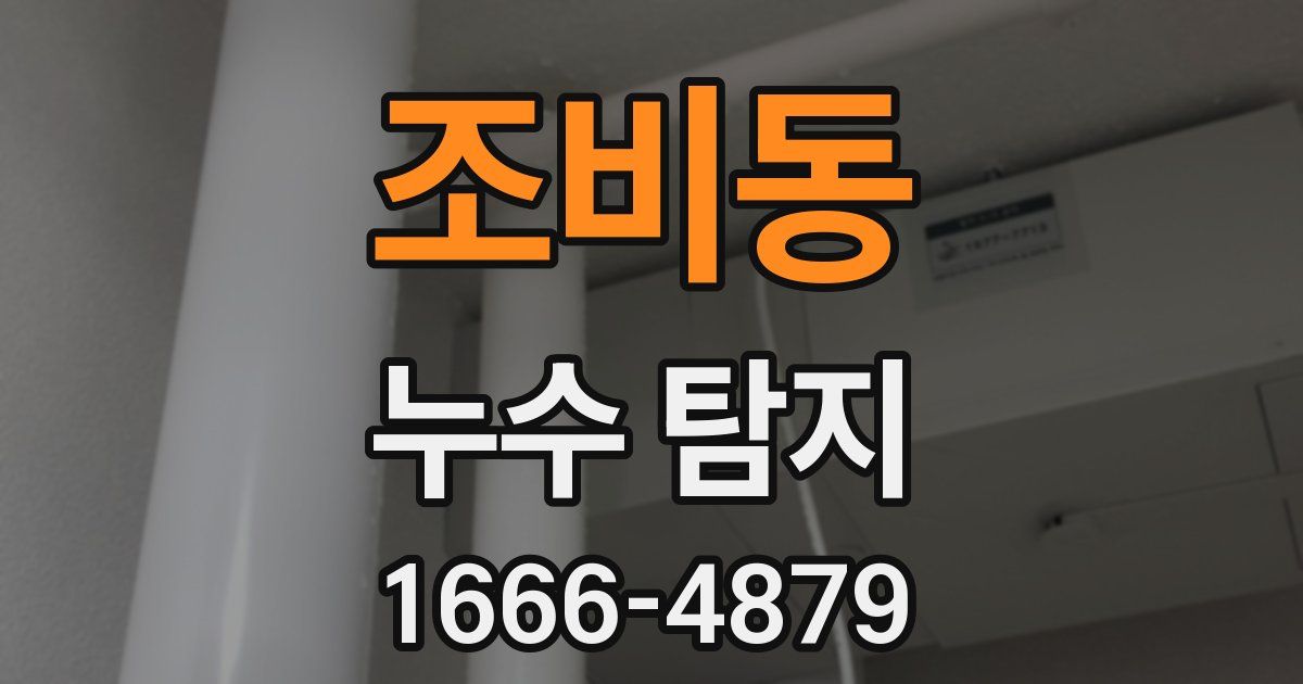 조비동 누수 탐지