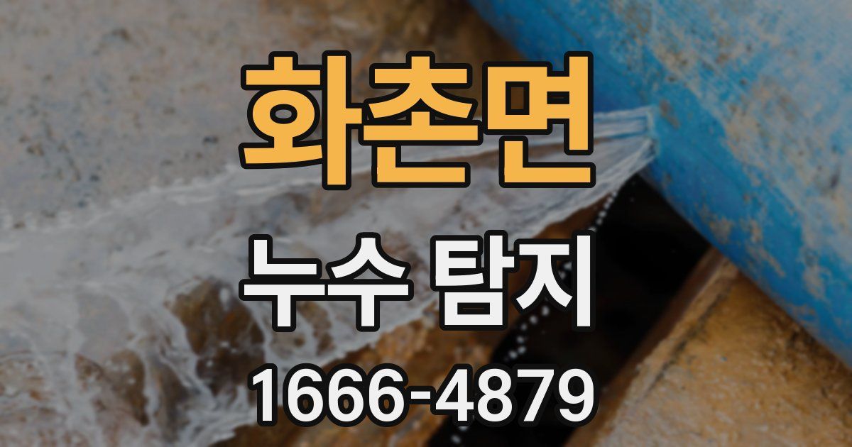 화촌면 누수 탐지