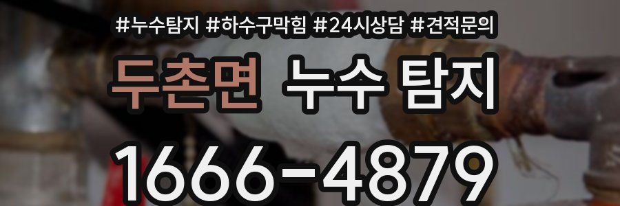 두촌면 누수 탐지