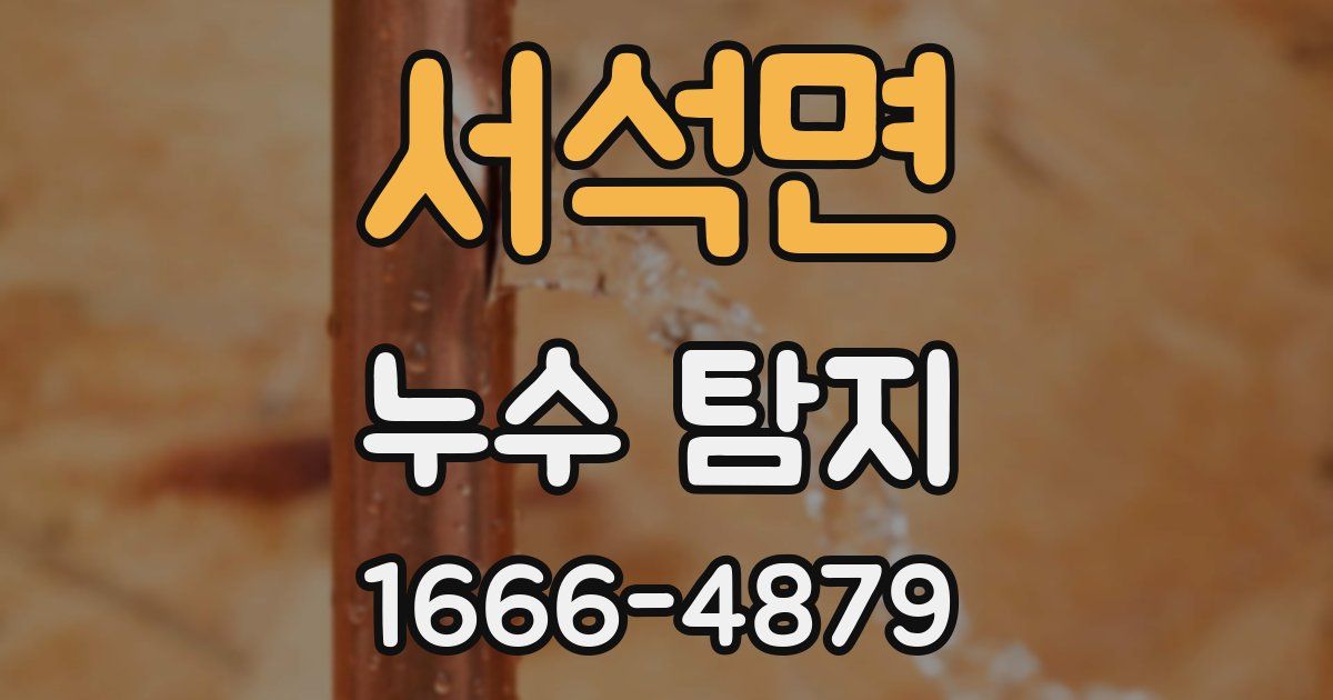 서석면 누수 탐지