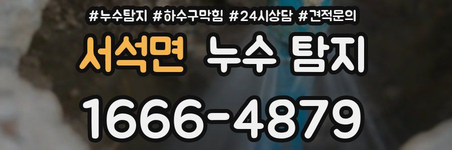 서석면 누수 탐지